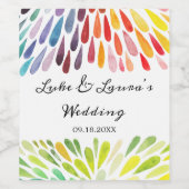 レインボーウォーターのカラーフローラ ワインラベル (シングルラベル)