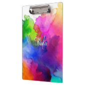 レインボーウォーターのカラー抽象芸術 クリップボード (左)