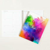 レインボーウォーターのカラー抽象芸術 プランナー手帳 (ディスプレー)