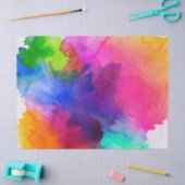 レインボーウォーターのカラー抽象芸術 薄葉紙 (クラフト)