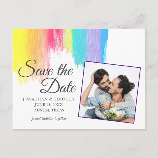 レインボーウォーターの色ゲイプライド写真保存日 案内ポストカード (正面)
