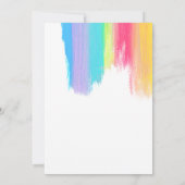 レインボーウォーターエレガントカラーモダンリハーサルディナー 招待状 (裏面)