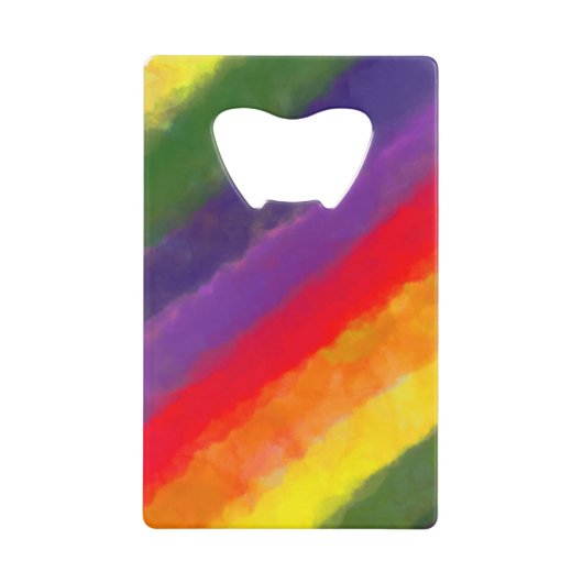 レインボーウォーターカスタムカラー クレジットカード栓抜き (正面)