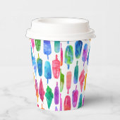 レインボーウォーターカラーアイスクリームポップシクル誕生日 紙コップ (右)