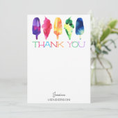 レインボーウォーターカラーアイスクリームポップシクル サンキューカード (スタンド正面)