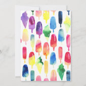 レインボーウォーターカラーアイスクリームポップシクル サンキューカード (裏面)