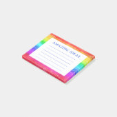 レインボーウォーターカラーアメージングアイディア ポストイット (アングル)