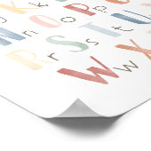 レインボーウォーターカラーアルファベットABCクラスルームDecor ポスター (角)