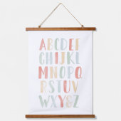 レインボーウォーターカラーアルファベットABCクラスルームDecor 吊り下げ型タペストリー (正面)