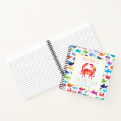 レインボーウォーターカラーアンダーザシーカニゲストブック ノートブック (内部)