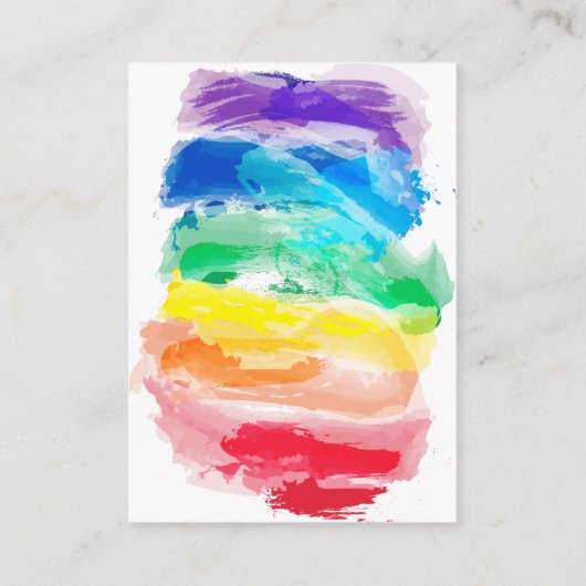 レインボーウォーターカラーウェディングレセプションエンクロージャ エンクロージャーカード (裏面)