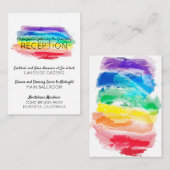 レインボーウォーターカラーウェディングレセプションエンクロージャ エンクロージャーカード (正面/裏面)