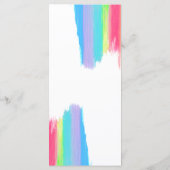 レインボーウォーターカラーエレガントなウェディングディナーメニュー メニュー (裏面)