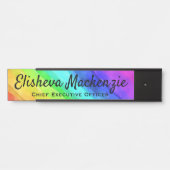 レインボーウォーターカラーオフィスドアシンボルや象徴サインプレート サインプレート (正面)