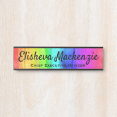 レインボーウォーターカラーオフィスドアシンボルや象徴サインプレート サインプレート (正面)