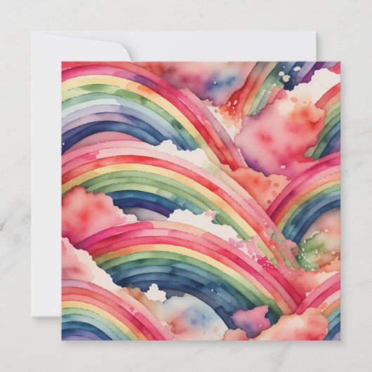 レインボーウォーターカラーカード (正面)