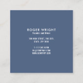 レインボーウォーターカラーストライプスクエア スクエア名刺 (裏面)