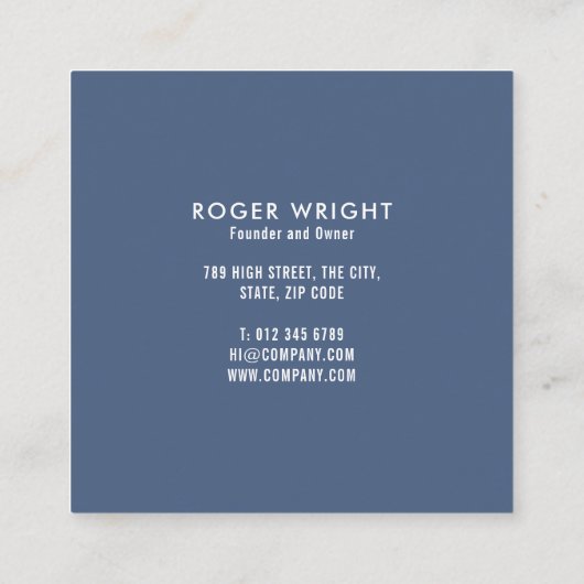 レインボーウォーターカラーストライプスクエア スクエア名刺 (裏面)