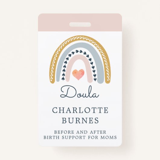 レインボーウォーターカラードゥーラ バッジ (正面)