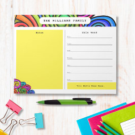 レインボーウォーターカラードールカレンダーメモ帳 ノートパッド