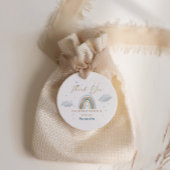 レインボーウォーターカラーブルー金ゴールドベビーシャワー フェイバータグ