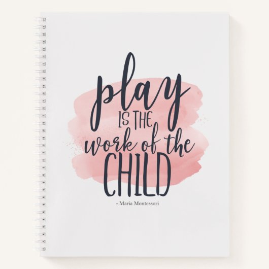 レインボーウォーターカラーホームスクール教育引用文ノート ノートブック (正面)