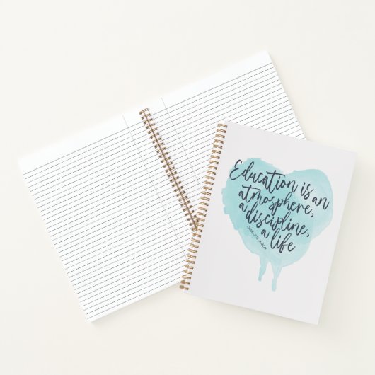 レインボーウォーターカラーホームスクール教育引用文 ノートブック (内部)