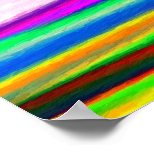 レインボーウォーターカラーポスター ポスター (角)