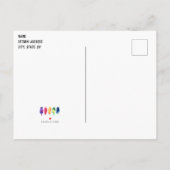 レインボーウォーターカラーポプシクルアイスクリーム誕生日 インビテーションポストカード (裏面)