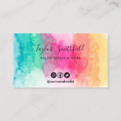 レインボーウォーターカラーロイヤリティカード 名刺 (裏面)