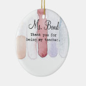 レインボーウォーターカラー先生の感謝ギフト セラミックオーナメント (右)