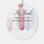 レインボーウォーターカラー先生の感謝ギフト セラミックオーナメント (左)