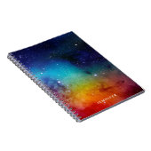 レインボーウォーターカラー宇宙銀河系 ノートブック (右側)