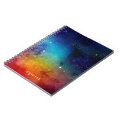 レインボーウォーターカラー宇宙銀河系 ノートブック (左側)