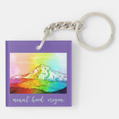 レインボーウォーターカラー山フード キーホルダー (裏面)