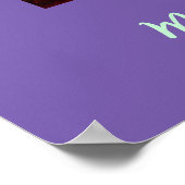 レインボーウォーターカラー山フード ポスター (角)