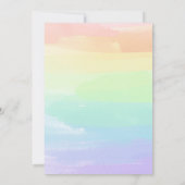 レインボーウォーターカラー誕生日招待状 招待状 (裏面)