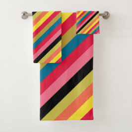 レインボーウォーターフォールストライプズ バスタオルセット