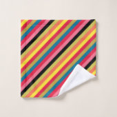 レインボーウォーターフォールストライプズ バスタオルセット (ウォッシュタオル)