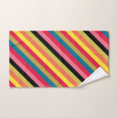 レインボーウォーターフォールストライプズ バスタオルセット (ハンドタオル)