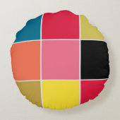 レインボーウォーターフォールドスクウェア装飾用クッション ラウンドクッション (裏面)