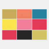 レインボーウォーターフォールドスクウェア ラッピングペーパーシート (正面3)