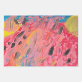 レインボーウォーターフォールドスクウェア ラッピングペーパーシート (正面)