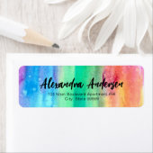 レインボーウォーターモダンカラーファンシーシック文字ラベル ラベル (インサイチュ)