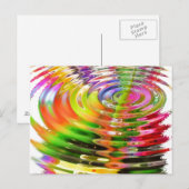 レインボーウォーターリングや輪 ポストカード (正面/裏面)