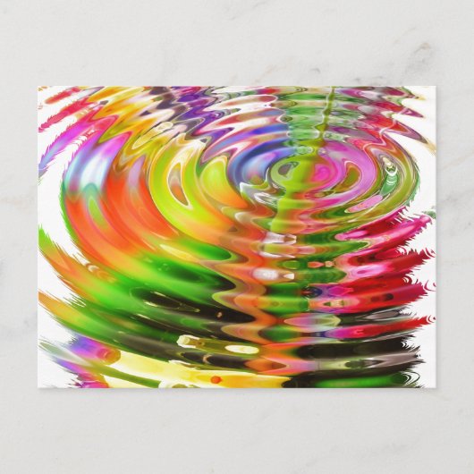 レインボーウォーターリングや輪 ポストカード (正面)
