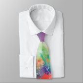 レインボーウォーター抽象芸術ネックタイ ネクタイ (タイ)