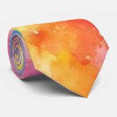 レインボーウォーター抽象芸術ネックタイ ネクタイ (ロール)