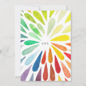 レインボーウォーター結婚カラー 招待状 (裏面)