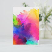 レインボーウォーター絞り染めインクサンキューアールカスタム サンキューカード (スタンド正面)